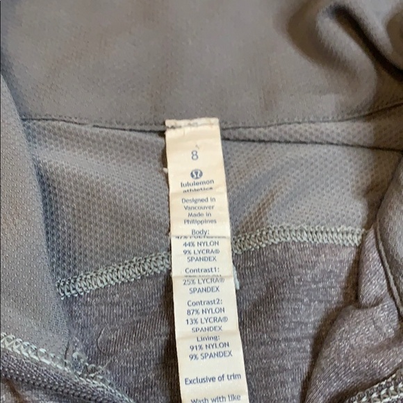 *SOLD* Lululemon 1/4 zip Grey Pace Pusher Pullover - Picture 3 of 12